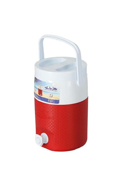 Generic Cosmoplast Keep Cold BPA-Free Cooler Jug with Handle Red and White 1 Gal