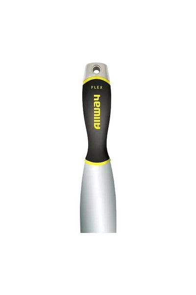 Generic سكين معجون مرن من الفولاذ الكربوني بمقبض ناعم من Allway Tool باللونين الأسود والفضي مقاس 2 بوصة DSX2F