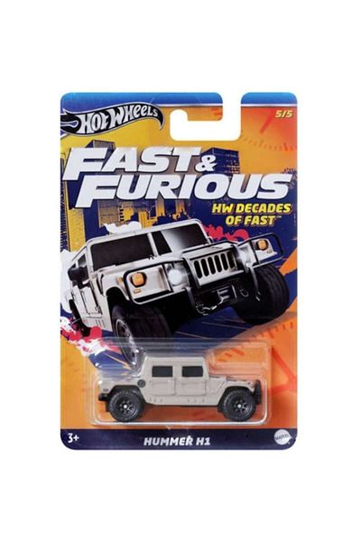 HOT WHEELS Hot Wheels Metal Toy Car, Hummer H15, Decades of Fast Collection, 1:64, Grey