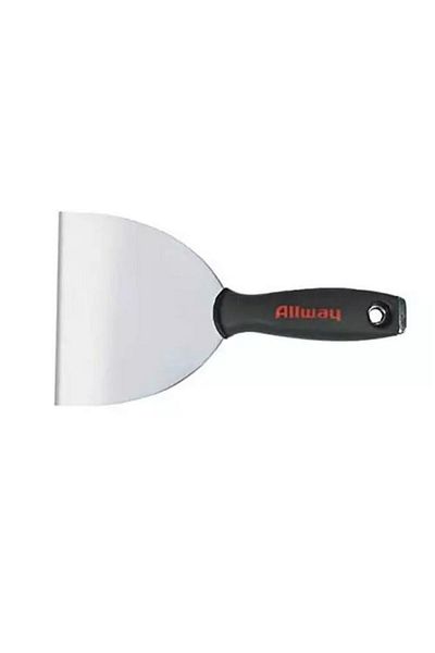 Generic سكين بمقبض ناعم من Allway Tool بمفصل مرن من الفولاذ الكربوني باللونين الأسود والفضي مقاس 5 بوصات DSX5F