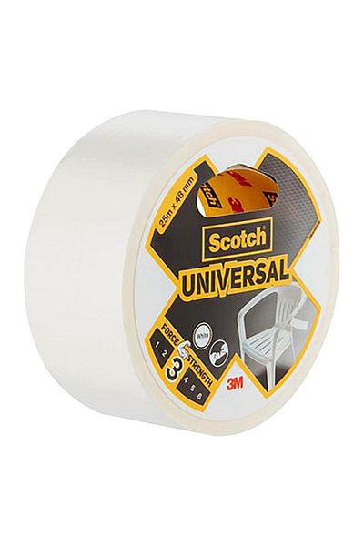 Generic شريط لاصق سكوتش يونيفرسال أبيض 25 متر × 48 مم