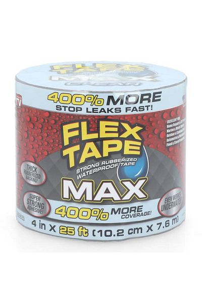 Generic شريط مطاطي قوي مقاوم للماء من فليكس سيل، شفاف للغاية، 4 بوصات × 25 قدمًا