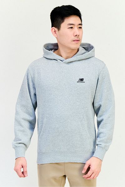 New Balance Men Relaxed Fit Long Sleeves Outdoor Hoodie, Grey