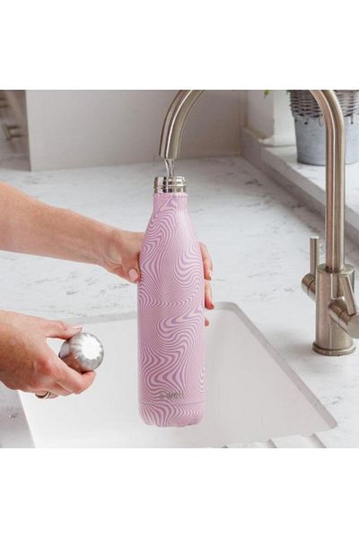 Generic erorex Triple Layered Vaccum Insulated Water Bottle Lavender Swirl 750ml