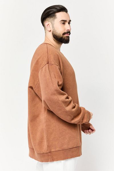 adidas Men Sportswear Fit Long Sleeves Outdoor Sweatshirt, Brown