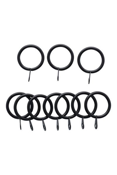 Generic Micasa 10-Piece Curtain Ring Black 19mm