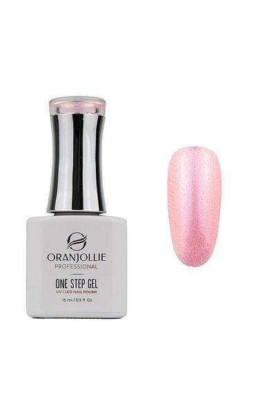Intisimo Oja semipermanentă, profesională, 15 ml, într-un singur pas, cod OS166 (062), sclipici, roz