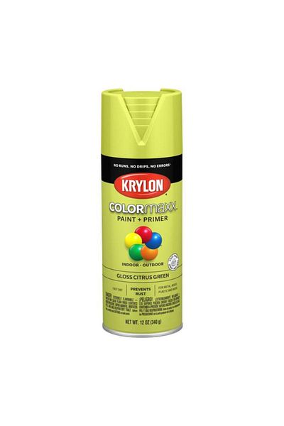 Generic KRYLON Colormaxx Indoor and Outdoor Spray Paint and Primer Citrus Green 12oz K05512007