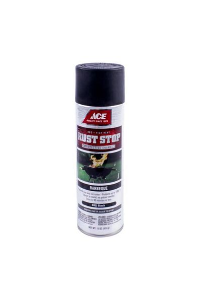 Generic ACE Rust Stop Barbecue Protective Enamel Spray Paint BBQ Black 15oz I00019A07