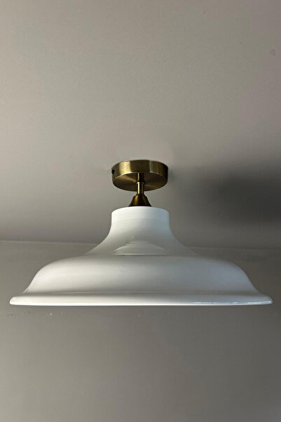 Bamyum Bergo Beyaz Piramit Plafonyer Başlık Avize Salon Oturma Odası Yatak Od...