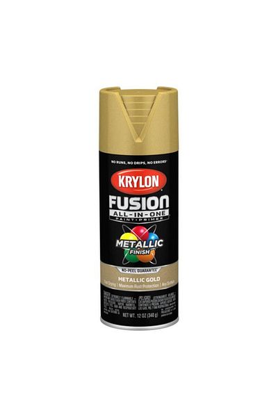 Generic KRYLON ‎Fast-Drying Fusion All-In-One Spray Paint and Primer Metallic Gold 12oz K02770007