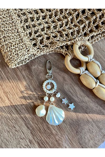 Pinky Lady Sea Themed Pearl Bag Charm Summer Beach Bag Charm