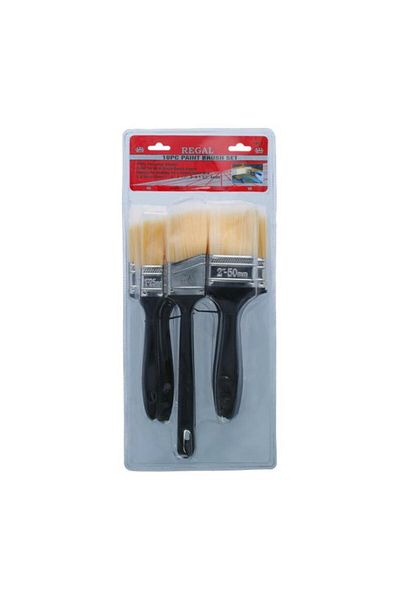 Generic Regal 10-Piece Paint Brush Set Multicolor