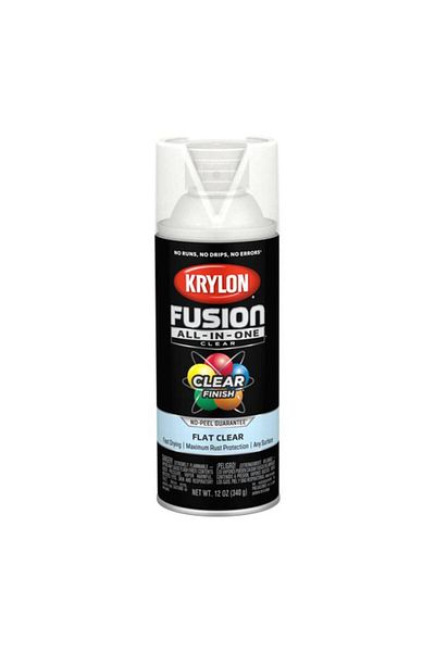 Generic KRYLON Fusion All-In-One Rust Resistant Spray Paint Flat Clear 12oz K02729007