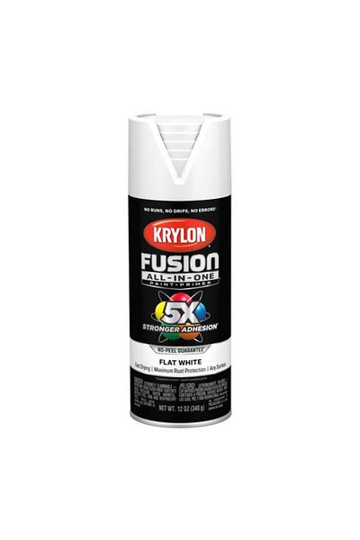 Generic KRYLON Fusion All-In-One Rust Resistant Spray Paint Flat White 12oz K02730007