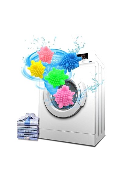 Aptel Set 5 bile pentru a preveni formarea scamelor pe haine în mașina de spălat, 5 cm, multicolor