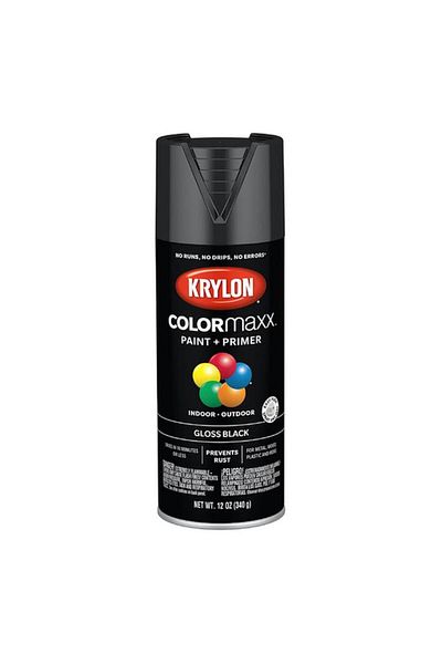 Generic KRYLON Colormaxx Indoor and Outdoor Spray Paint and Primer Black 12oz K05505007