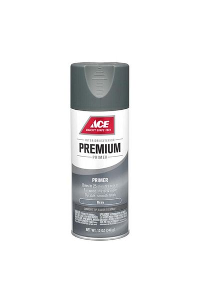 Generic ACE Premium Quick Drying and Superb Coverage Smooth Enamel Primer Spray Paint Grey 12oz
