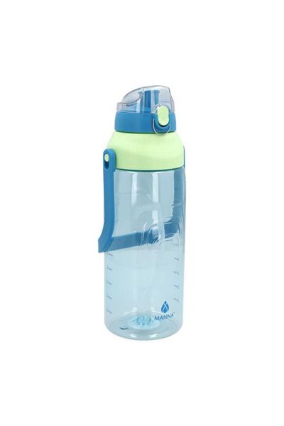 Generic MANNA Chugger XL BPA-Free Water Bottle with Handle Blue and Green 2 Liter