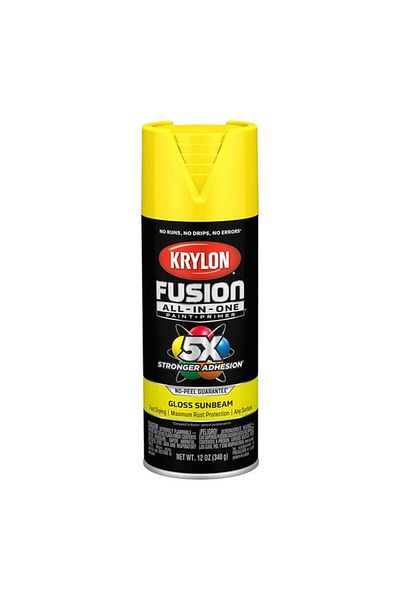 Generic KRYLON Fusion All-in-One Indoor and Outdoor Spray Paint and Primer Sunbeam Yellow 12oz K02725007