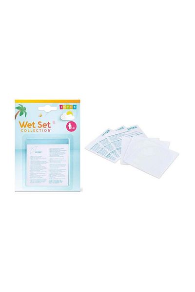 Generic رقعة إصلاح بلاستيكية لاصقة من الفينيل من INTEX Wet Set شفافة INT59631