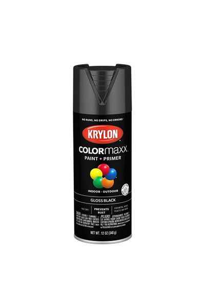 Generic KRYLON Colormaxx Indoor and Outdoor Spray Paint and Primer Black 12oz K05505007