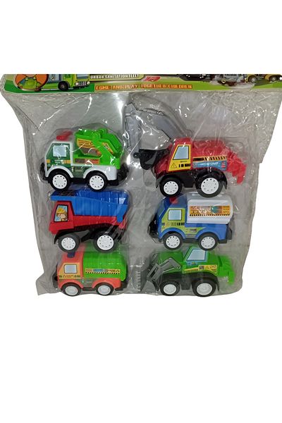 rexa Toy Construction Vehicle Set – 6-Piece Mini Trucks with Dump