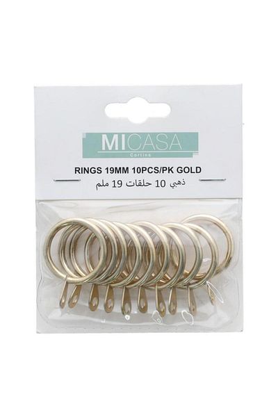Generic Micasa 10-Piece Curtain Ring Gold 19mm