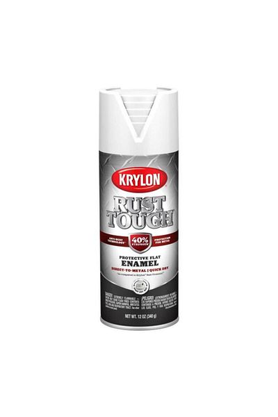 Generic KRYLON Rust-Tough Protective Flat Enamel Direct-to-Metal Quick Dry Spray Paint White 12oz K09219008
