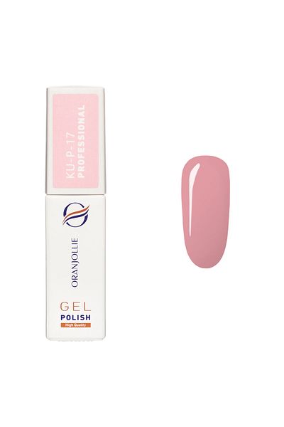 Intisimo Oja semipermanentă, profesională, ojă gel, cod KU-P17, 12ml, lucioasă, roz pudrat