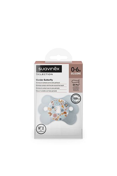 Suavinex Physiological pacifier 0-6 months, blue, Wonderland Butterfly Suavinex