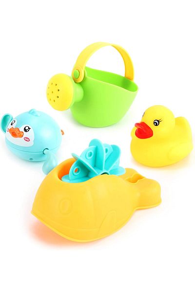 Moon Baby Bath Toys – Mini Floating Duck with Accessories