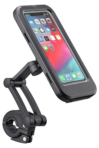 Techmaster Motorsiklet Bisiklet Atv Manyetik Su Geçirmez 360° 5-7 inç Telefon Tutucu Tutacağı M3