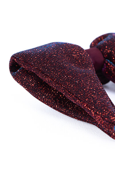 Oppland Men's Bow Tie Glitter Handmade Theatrical Model for Special Days and Nights Shiny Adjustable Clip-On