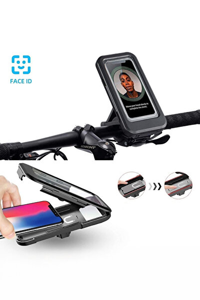 Techmaster Motorsiklet Bisiklet Atv Manyetik Su Geçirmez 360° 5-7 inç Telefon Tutucu Tutacağı M3