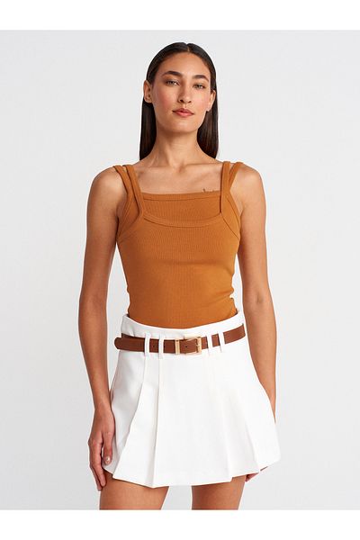Dilvin 21105 Double Strap Undershirt-A.Tiles