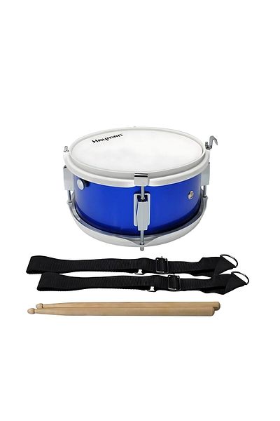 Hayman JMDR1005BU, premier 10” snare drum, blue, straps, sticks