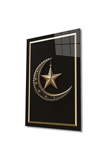 idealizbiz Lună Steaua Pictură pe sticlă Modern Home Office Salon Cadou Pictu...