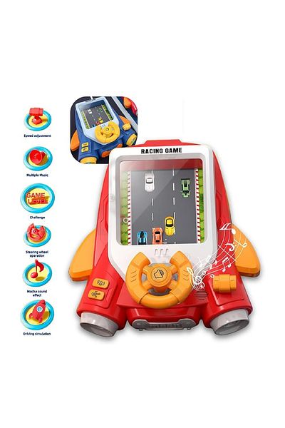rexa Handheld Obstacle Avoidance Racing Game with Steering Wheel for Kids