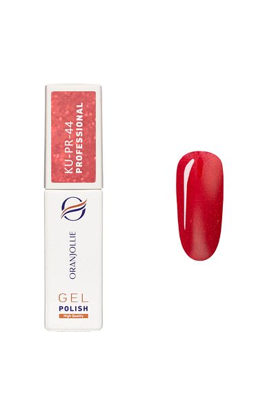 Intisimo Oja semipermanentă, profesională, ojă gel, cod KU-PR44, 12ml, sclipici, roșu