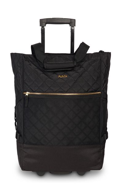 Punta Shopping Bag With Rollers, F10422, 50 X 34 X 21 Cm, 33 L, Black
