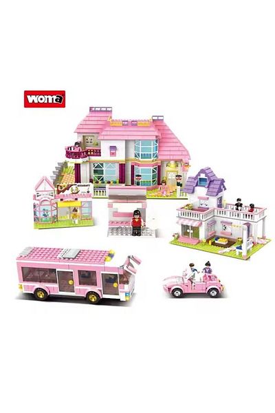 WOMA Woma Toys® Building Set – Dream City for Children, 1898 Pieces