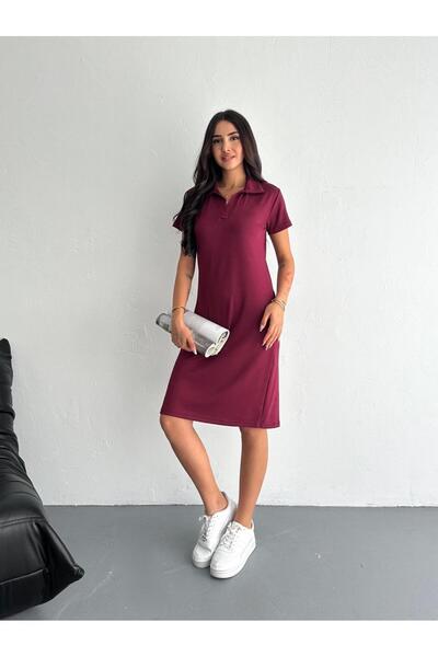 Elit Γυναικείο φόρεμα Modal Fabric Polo Neck