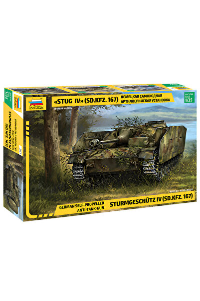 Zvezda 1/35 German Sturmgeschuetz IV Sd.Kfz.167 Plastik Tank Maket Kiti, Demo...