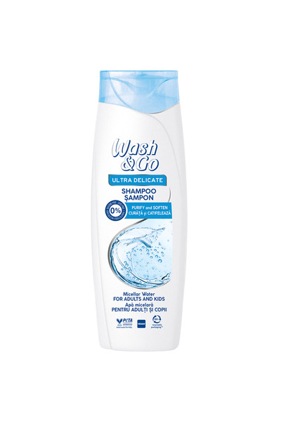 WASH&GO Wash&Go εξαιρετικά απαλό σαμπουάν με μικκυλιακό νερό, 360 ml