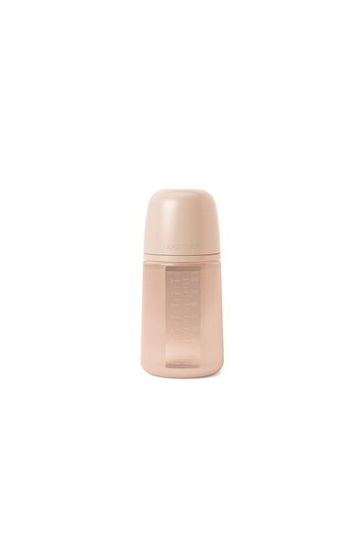 Suavinex Biberon din silicon, 240ml, Colour Essence SX Pro debit mediu, nude