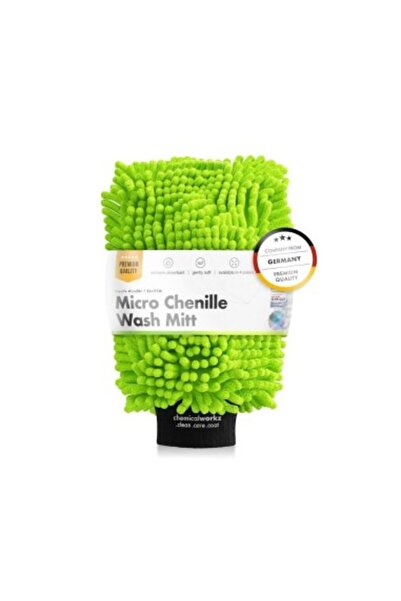 Chemicalworkz Mănușă de spălare auto din microfibră Chenille, verde