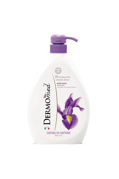 Dermomed Dermomed cream liquid soap with talc and iris with pump, 1000 ml