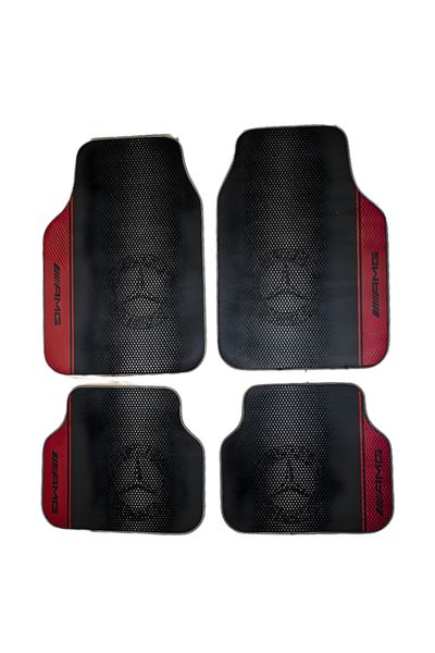 Generic Mercedes AMG Universal Car Mats – Black/Sport Red