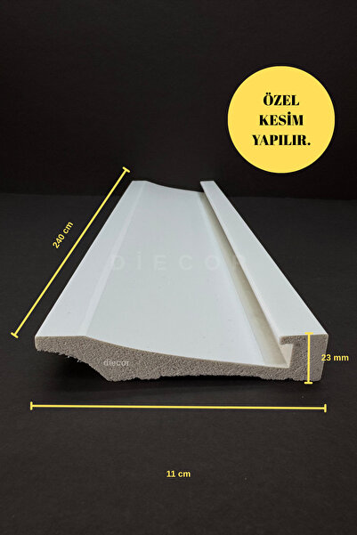 DİECOR Led Döşenebilir Dekoratif Boyanabilir 1 Adet 11 cm Polistren Süpürgelik